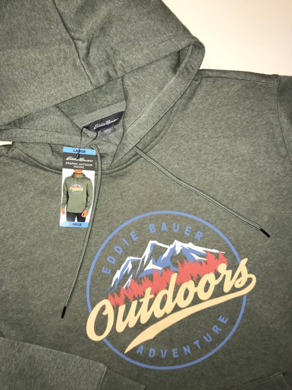 Men's Eddie Bauer Graphic Outdoor Hoodie-Size L - Picture 5 of 14